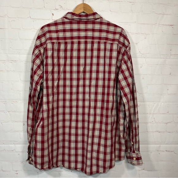 Timberland Shirt Mens XXL Red Plaid Tartan Western Long Sleeve Button Up - Picture 8 of 11